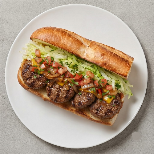 Battered Hamburger Hoagie 