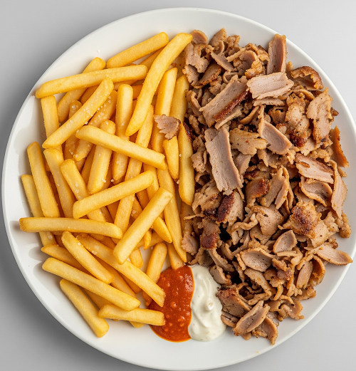 Lamb Doner Meat & Chips 