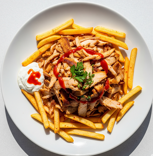 Chicken Doner Meat & Chips 
