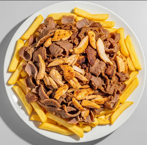 Mixed Doner Meat, Chips, Salad 